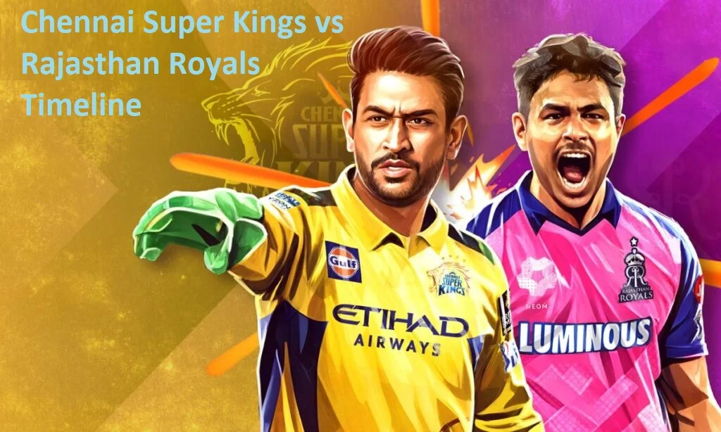 Chennai Super Kings vs Rajasthan Royals Timeline